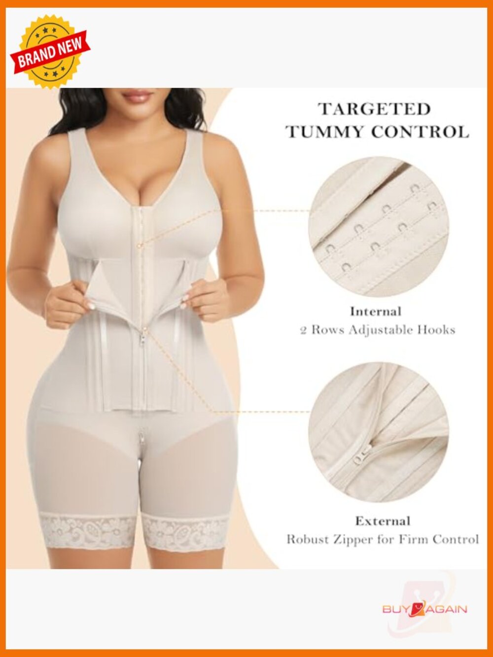 Fajas Colombianas Shapewear Bodysuit Tummy Control Body Shaper Post Surgery - Picture 3 of 7